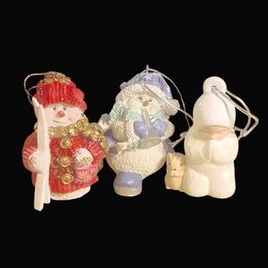 Vintage Christmas Tree Ornaments Set of 3